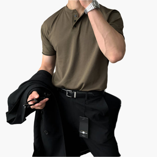 DAEGU Collared Button-Up T-Shirt