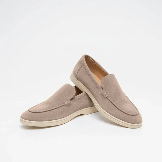 Azure Blue Monaco Suede Loafers - Classic Elegance
