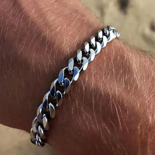 Eddie Men's Steel Miami Link Bracelet