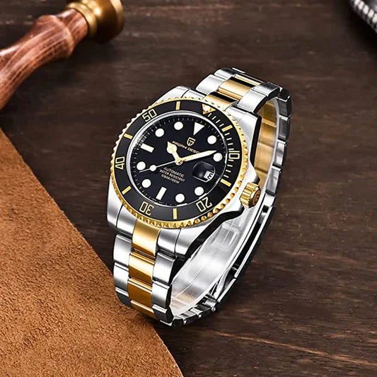 Pagani Design Men's Nautilus Watch in Black and Gold