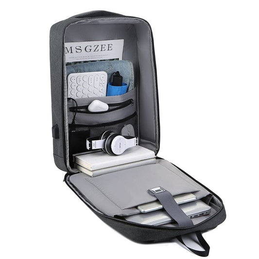 Gzan Professional Backpack - 15-Inch Laptop Compatible, Waterproof, USB Charging Port, TSA-Friendly Lock